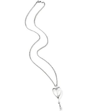POISONED HEARTS Heart-Key Pendant Necklace - White