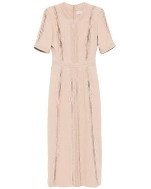 Elie Saab Embellished-Trim Dress - Natural