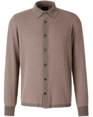 Brioni Buttoned Wool Cardigan - Brown