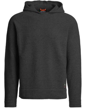 Parajumpers Sudadera Sauble De Lana Con Capucha Y Punto Con Costuras - Gris