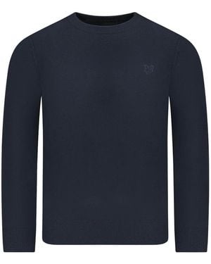 Lyle & Scott Logo-Embroidered Merino Sweater - Blue