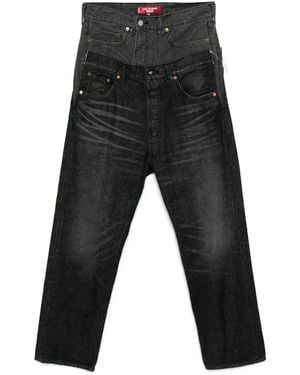 Junya Watanabe Jeans Con Design Patchwork - Nero