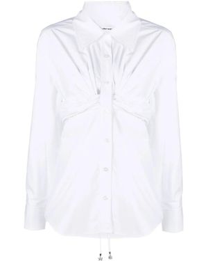 Alexander Wang Ruched-Waist Lonsleeved Shirt - White