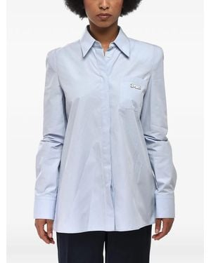 Off-White c/o Virgil Abloh Lace-Up Back Poplin Shirt - Blue