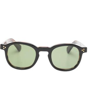 Lesca Iota Round Sunglasses - Green