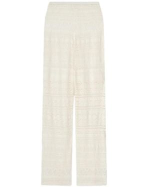 Nanushka Knitted Elasticated-Waist Trousers - White