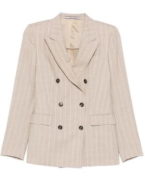 Tagliatore Striped Tailored Trousers - Natural