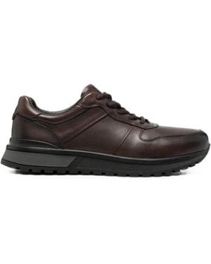 SERGIO MORETTI FIRENZE Baskets En Cuir À Lacets - Black