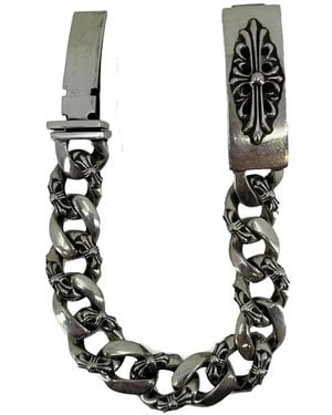 Chrome Hearts Floral Cross Fancy-Link Bracelet - Black