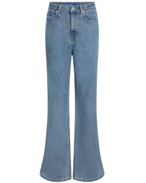 KARL LAGERFELD Logo-Patch Jeans - Blue