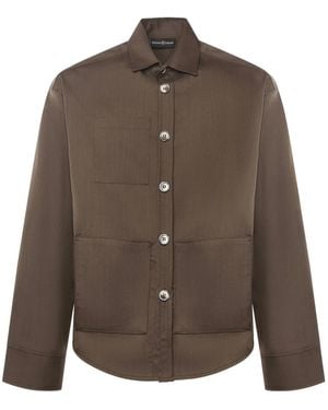 Giuliano Galiano Patch-Pocket Shirt - Brown
