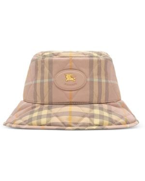 Burberry Cappello Bucket Horseshoe Trapuntato - Neutro