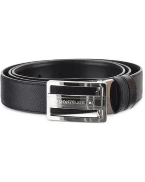 Montblanc Reversible Leather Belt - Black