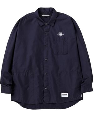 Neighborhood Back-Logo Cotton Shirt - Blue