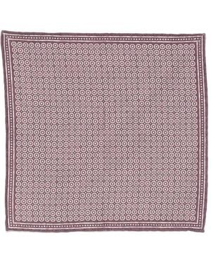 Eleventy Geometric-Print Pocket Square - Purple