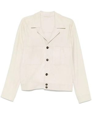 Eleventy Suede Jacket - Natural