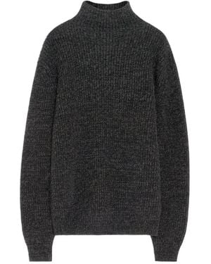 Lemaire High-Neck Ribbed Jumper - Black