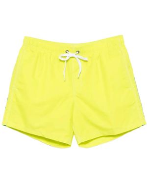 Sundek Kordelzug-Badeshorts Mit Streifendetail - Gelb