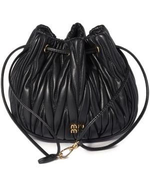 Miu Miu Clutch mit Matelassé-Motiv - Schwarz