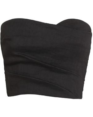 Cortana Brenna Strapless Draped Top - Black