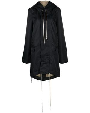 Rick Owens Luxor Fishtail Parka Coat - Black