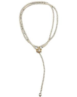 Hzmer Jewelry Sukh Faux-Pearl Y Necklace - White