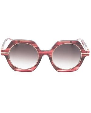Matsuda Gafas de sol con montura geométrica - Rosa