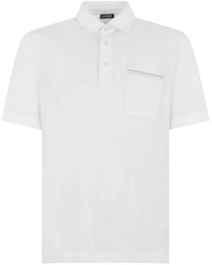 ZEGNA Patch-Pocket Polo Shirt - White
