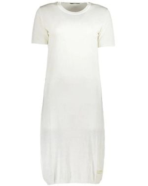 Roberto Cavalli Short-Sleeve Mini Dress - White