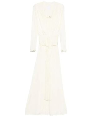 Paris Georgia Basics Filomena Long-Sleeve Wrap Dress - White