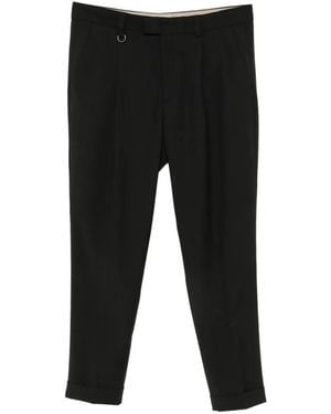 Paolo Pecora D-Ring Turn-Up Trousers - Black
