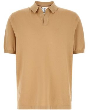 MC2 Saint Barth T-Shirt À Col Ouvert - Natural