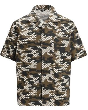 Gcds Chemise À Motif Camouflage - Grey