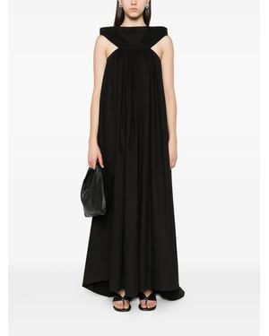Rick Owens Gathered-Neckline Maxi Dress - Black
