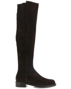 Stuart Weitzman 5050 Gisele Suede Over-The-Knee Boots - Black