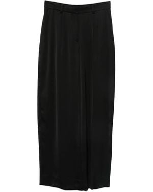 TOTEME Satin-Finish Trousers - Black