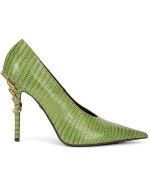 Roberto Cavalli Reptile-Effect Court Shoes - Green