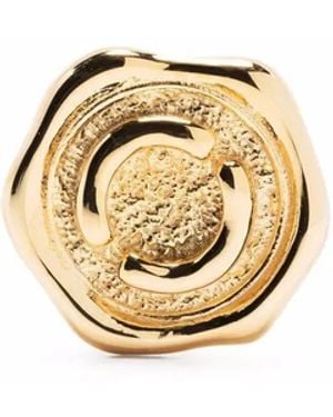 Maria Black Letter O Coin - Metallic