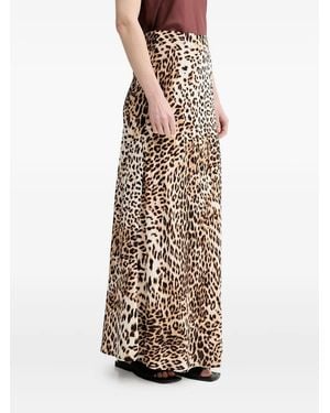 Gestuz Midirock mit Leoparden-Print - Weiß