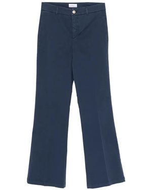 40 Weft Pantalones Thea Rectos Con Cremallera - Azul