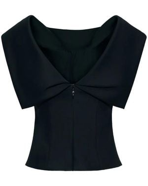 Adam Lippes Fio Pleat-Detail Blouse - Blue