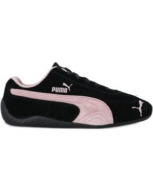 PUMA Speedcat Lace-Up Suede Trainers - Black