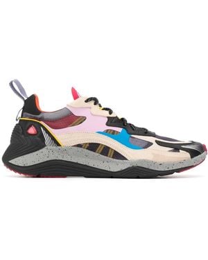 McQ Swallow Contrast Panel Ridged Sole Sneakers - Blue