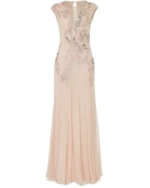 Temperley London Lilly フローラル シルクドレス - ナチュラル