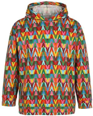 Valentino Garavani Patterned Hoodie - Grey