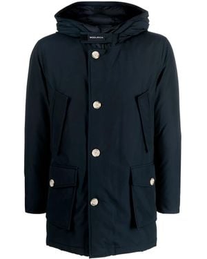 Woolrich Logo-Patch Padded Parka - Blue