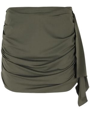 FEDERICA TOSI Ruched Draped Skirt - Green
