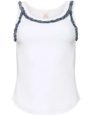 Cinq À Sept Fringe-Trim Tank Top - White