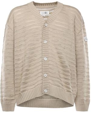 MM6 by Maison Margiela Button Knitted Jumper - Natural