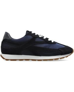 Anine Bing Lace-Up Panelled Suede Sneakers - Blue